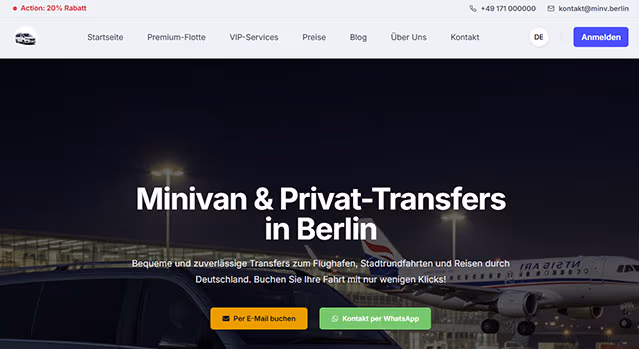 Скриншот проекта Minivan Berlin