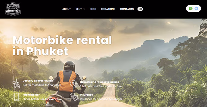 Скриншот проекта Motorbike Phuket